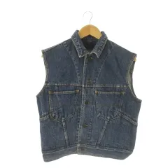 キャサリンハムネット KATHARINE HAMNETT ジージャン デニムジャケット M 青 ブルー インディゴ ノースリーブ レギュラーカラー ボタン留め /CK7 ■ECB003のサムネイル
