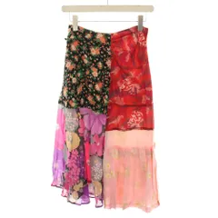 マルタンマルジェラ アーティザナル 0 Martin Margiela 0 本人期 スカート ロング フレア 花柄 1 ピンク 赤 レッド MMSKN01050X /YTのサムネイル
