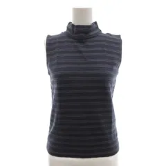 アルマーニ コレツィオーニ ARMANI COLLEZIONI ニット セーター 42 ノースリーブ ハイネック ボーダー ウール 紫 パープル /AEのサムネイル
