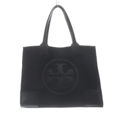 トリーバーチ TORY BURCH エラ ナイロン トートバッグ ハンドバッグ 切替 黒