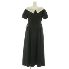 ハーリップトゥ Her lip to 25AW Coralie Belted Dress ワンピース ロング 半袖 チェック M グレーチェック /MY ■OS
