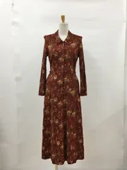 レストローズ L'EST ROSE ワンピース マキシ丈 ウール 裏地付き バラ柄 日本製 2510WR008