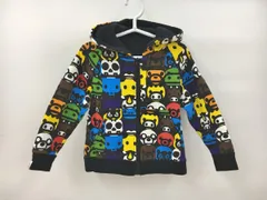 ベイプキッズ BAPE KIDS パーカー 110 総柄 リバーシブル アベイシングエイプ A BATHING APE 美品 → 2510WT003