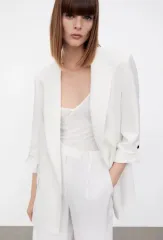 ザラ ロールアップ スリーブ ブレーザー ジャケット (S)