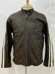 リューグーレザーズ Liugoo Leathers レザージャケット シングルライダース L 長袖 ライナー付 ブラウン系 2602WS023