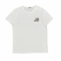 極美品］モンクレール Tシャツ ダブルワッペン ホワイト サイズM