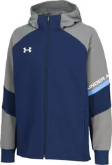 アンダーアーマー UNDER ARMOUR UAニット フルジップ ジャケット メンズ フーディ アウター 上着 長袖 パーカー トレーニングウェア 吸汗 部活 運動 ジャージ ジョギング ジム  6015053 408 ACADEMY