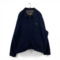 (2XL) 00s ポロ ラルフローレン ゴルフ コーデュロイ スイングトップ ジャケット ネイビー