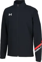 アンダーアーマー UNDER ARMOUR UAウーブン フルジップ ジャケット メンズ ジャージ トップス 上着 長袖 トレーニングウェア 吸汗 部活 クラブ 運動 ジム ドライ 練習着 シンプル  6015050 001 BLACK