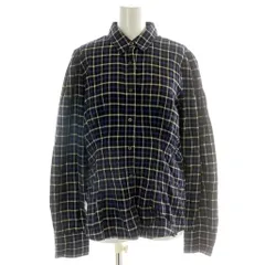 ローレンラルフローレン LAUREN RALPH LAUREN チェックシャツ 長袖 レギュラーカラー フリンジ 紫 パープル 白 ホワイト  黒 ブラック /MP ■GY01のサムネイル