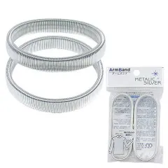 【新着商品】スチールアームバンド 銀 2個入