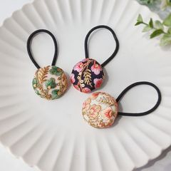 超お買い得♡リバティとインド刺繍 大きめくるみボタン(38ミリ) 豪華3