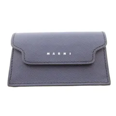 マルニ MARNI カードケース 小銭入れ コインケース レザー 革 ロゴ 紺 ネイビー /FF ■GY18のサムネイル
