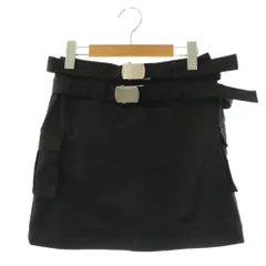 ダーリッチ Darich 23SS ダブルベルトミニスカート 台形 M ブラック /HK ■OS
