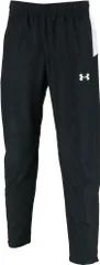 アンダーアーマー UNDER ARMOUR UA チーム ピステ パンツ 長ズボン ボトムス メンズ レディース ロング丈 撥水加工 伸縮性 シンプル トレーニング 運動 練習 雨 雪 部活動 クラブ  1364991 001 BLACK