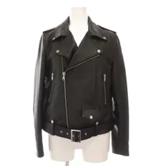 ユナイテッドアローズ UNITED ARROWS レザー ライダースジャケット 革ジャン アウター 38 黒 1525-136-2807 /YMのサムネイル
