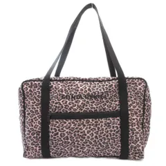 ソニアリキエル SONIA RYKIEL スクール ボストンバッグ ナイロン ヒョウ柄 ロゴ 総柄 ピンク 黒 ブラック /YJ ■GY18のサムネイル