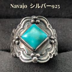 ナバホ族 サンシャインリーブス作 六芒星 ダビデの星 925 シグネット