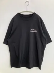 Tシャツ/カットソー M ブラック 無地 ワンポイント ブランドロゴ 半袖 ミドル丈 クルーネック(丸首)