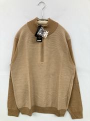 MALE & Co. ニット/セーター L ベージュ ウール・ニット 無地 長袖 タートルネック/ハイネック ミドル丈