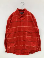 CHAPS RALPH LAUREN チャップスラルフローレン シャツ/ブラウス M レッド コットン チェック柄 ミドル丈 長袖 ボタンダウン