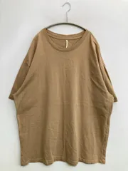 ESSENTIALS エッセンシャルズ Tシャツ/カットソー L ブラウン 無地 ブランドロゴ ミドル丈 半袖 クルーネック(丸首)