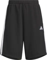 アディダス adidas スリーストライプス レギュラーフィット ダブルニットショーツ ショートパンツ レディース 女性 ルームウェア レギュラーフィット サイドポケット トレーニング  JVP34 JW9783 ブラック/ホワイト