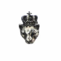 ジャスティンデイビス Justin Davis MEOW ピアス アクセサリー 片耳用 ロゴ Silver925 レオパード クラウン 王冠 シルバー色 ■GY18 /MQのサムネイル