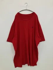 Polo Ralph Lauren ポロラルフローレン Tシャツ/カットソー 4XL レッド 無地 ワンポイント ブランドロゴ ロング丈 半袖 クルーネック(丸首)