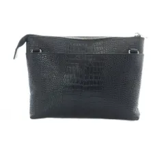 メンズビギ MEN'S BIGI クラッチバッグ セカンドバッグ ロゴ レザー 黒 ブラック ■GY18 /MQのサムネイル