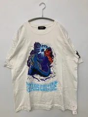 XLARGE エクストララージ Tシャツ/カットソー L ホワイト 前面プリント バックプリント ブランドロゴ ミドル丈 半袖 クルーネック(丸首)