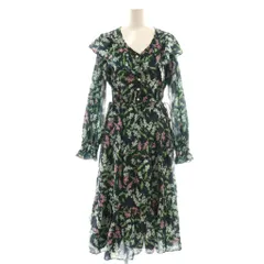 チェスティ Chesty フラワープリントロングワンピース フェイクパール 総柄 1 紺 マルチカラー /CX ■OS