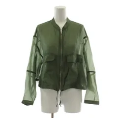 アバハウス ABAHOUSE シアージャケット ジャケット 上着 F カーキ 長袖 ジップアップ フラップポケット /DUのサムネイル