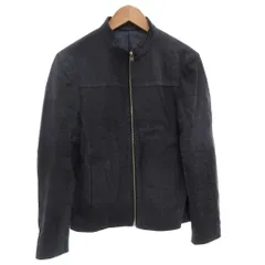コムサメン COMME CA MEN セミヌバックレザーライダース ジャケット ライダース M 青 ブルー スタンドカラー ジップアップ /FFのサムネイル
