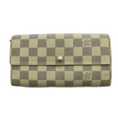 ルイヴィトン LOUIS VUITTON ダミエ アズール ポルトフォイユサラ 長財布 ベージュ /SS ■OS ■OH