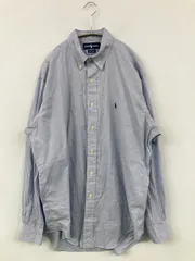 Ralph Lauren ラルフローレン シャツ/ブラウス 16 ブルー コットン ストライプ柄 ワンポイント ブランドロゴ ミドル丈 長袖 ボタンダウン