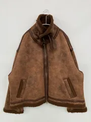 Flugge フラッジー ムートンコート ブラウン ミドル丈 フードなし