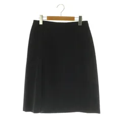ランバン LANVIN Collection ロングスカート 総柄 サテン 切替 40 ネイビー /MY ■OSのサムネイル