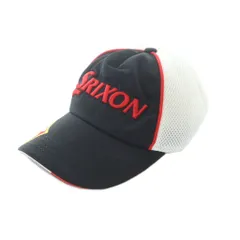 スリクソン SRIXON キャップ 帽子 白 ホワイト 黒 ブラック 赤 レッド ロゴ刺繍 メッシュ切り替え /RI ■OSのサムネイル