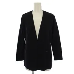 ルネ Rene ノーカラー ニット カーディガン ジャケット 七分袖 ウール 34 紺 6212940 /BMのサムネイル