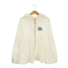 ケイトスペード KATE SPADE ジップパーカー ジャケット ペプラム フリル ラメプリント 子ども服（女の子用） 140 白 ホワイト /AH10 ■ECD003