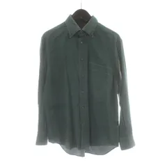 コルネリアーニ Corneliani シャツ 41 緑 グリーン 長袖 ボタンダウンカラー 無地 USED加工 /PP ■GY99のサムネイル
