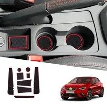 RUIYA製 SEAT IBIZA TYPE 6F / ARONA SUV 右ハンドル車用ドア溝マット 滑り止めスロットパッド 自動車用 SEAT IBIZA アクセサリー