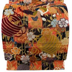 美品 菊 楓 鳳凰 蝶々 正絹 袋帯 二重太鼓 作り帯 簡単付け帯 - メルカリ