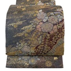 AA90袋帯 六通華文柄 箔 金糸 唐織 花草柄 美品 振袖向き 美品 | Mercari