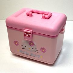 ハローキティ ツールボックス プラスチック収納 持ち手付き 2段 ローズ