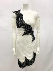 1416 DEA by ROBE de FLEURS ディアバイローブドフルール キャバクラ ドレス ミディ 総レース オフショル タイトミディ キャバドレス M