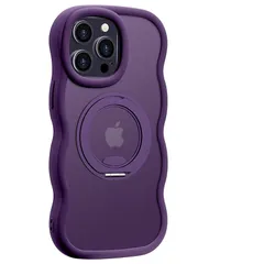 【新品】 【360°回転スタンド・全方位エアークッション・MagSafe対応】 for iPhone 14 Pro 用 ケース ウェーブ 韓国 半透明 マット いphone14Pro ケース 米軍MIL規格 全方位ガード 耐衝撃 指紋防止 TPUソフト側面 ア