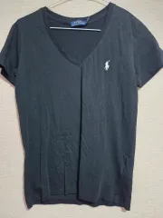 ポロラルフローレン ブラック Vネック 半袖 Tシャツ