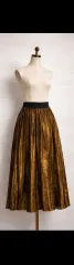 GOLD プリーツ ロング スカート